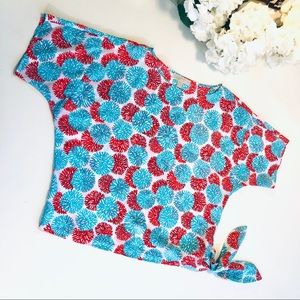 Michael Kors Adorable Bow Top, Coral & Aqua